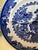Vintage Blue & White Chinoiserie Willow Style Decorative Plate For Sale - Image 11 of 12