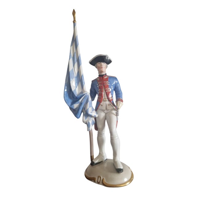 Porcelain Bavarian Ensign Figure by Hanns Goebl for Nymphenburg, 1930s For Sale