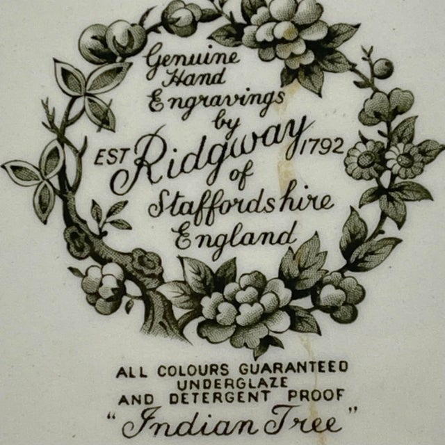 1940s Ridgway “Indian Tree” China Plate For Sale - Image 10 of 11