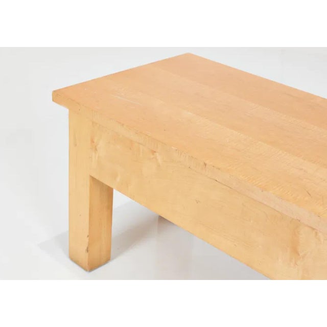 Roy McMackin Postmodern Maple Rectangular Coffee Table, Domestic Furniture, 1990s, Usa.. For Sale - Image 4 of 5