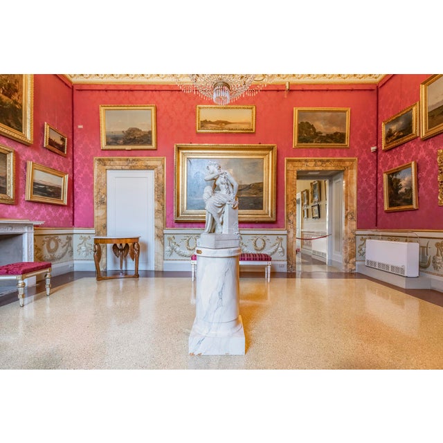 Paintings and Statue, Accademia Museum, Florence Interior Scene Contemporary Photograph by Richard Silver, 24 x 36 For Sale