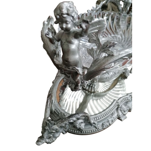 Antique Centerpiece with Cherubs, Set of 3 For Sale - Image 10 of 11