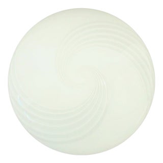 Murano Glass Swirl Flush Mount Ceiling or Wall Lamp from Hillebrand, Germany, 1970s For Sale