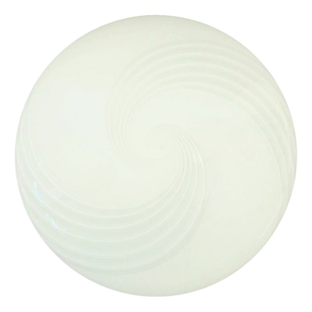 Murano Glass Swirl Flush Mount Ceiling or Wall Lamp from Hillebrand, Germany, 1970s For Sale