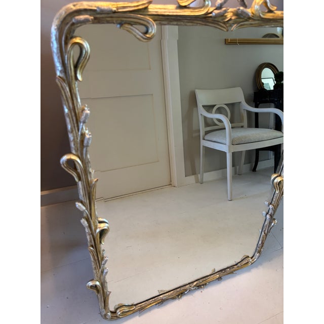 Stunning Carver’s Guild gold gilt/silver mirror. In mint condition, perfect for entry hall, boudoir or over a mantle....