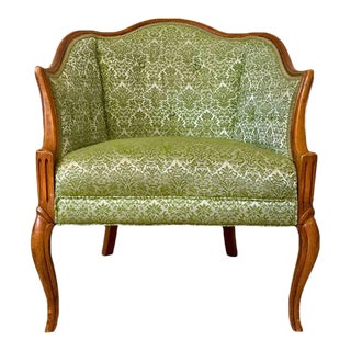 Mid-Century, Louis XV Barrel Lounge Chair For Sale