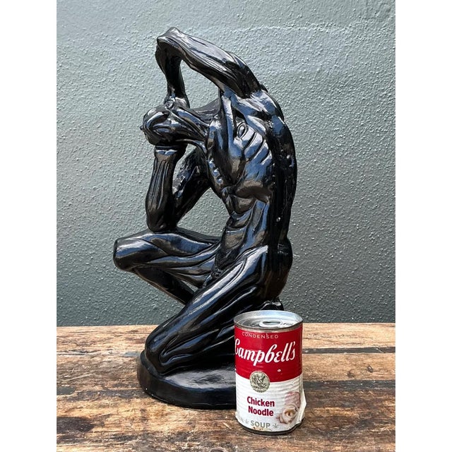 Vintage Plaster Flayed Man Expressionist Sculpture For Sale - Image 11 of 12