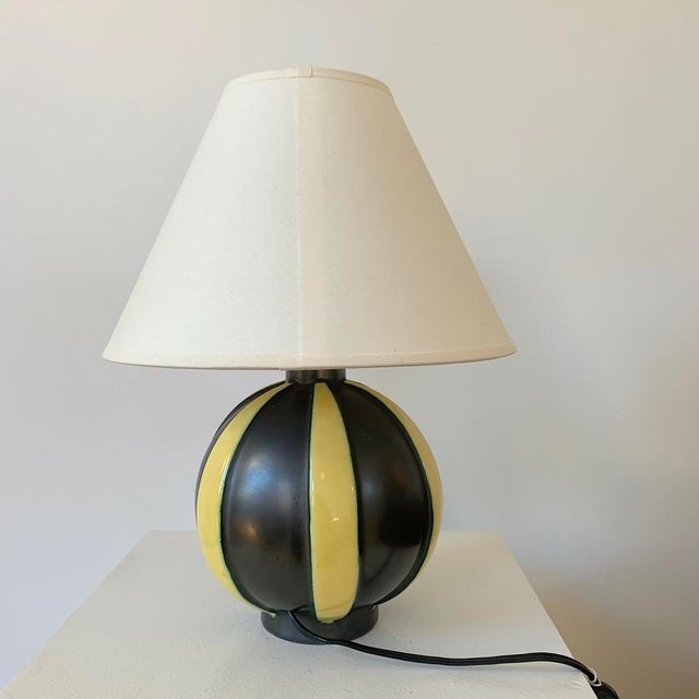 Pol Chambost Decorative Ceramic Table Lamp, 1950 For Sale - Image 4 of 12