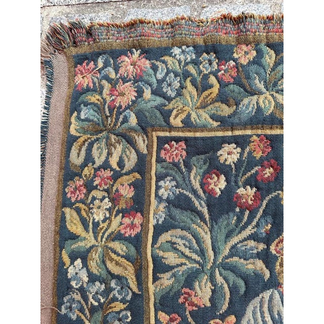 Vintage Aubusson Style Jaquar Tapestry with Medieval Museum Design, 1970s For Sale - Image 15 of 18