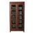 Glass-Front Wood Cabinet With Dual-Sided Doors For Sale