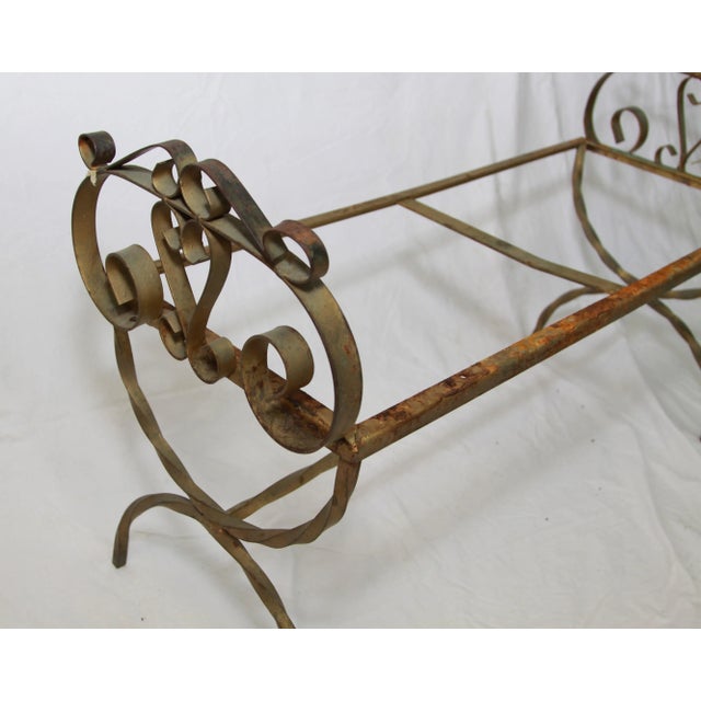 Spanish Mid 20th Century Garden Bench For Sale - Image 3 of 4