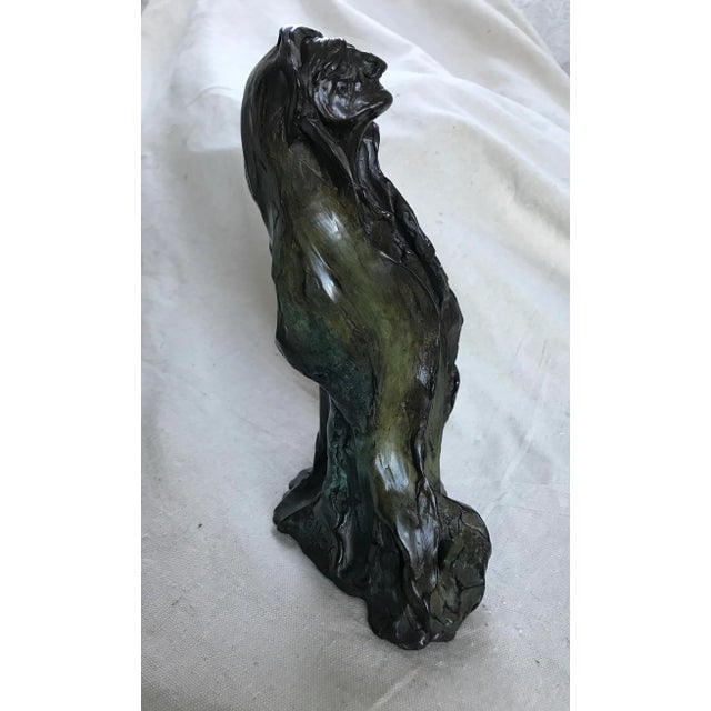 2000 - 2009 Bronze Figure Sculpture Signed "Wind Prayer" 15/500 For Sale - Image 5 of 13
