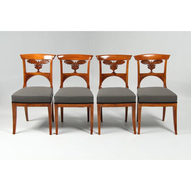 Antique Biedermeier Chairs, 1820, Set of 4 For Sale - Image 4 of 13