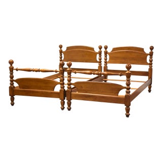 Solid Maple Twin Beds by Kling - a Pair For Sale