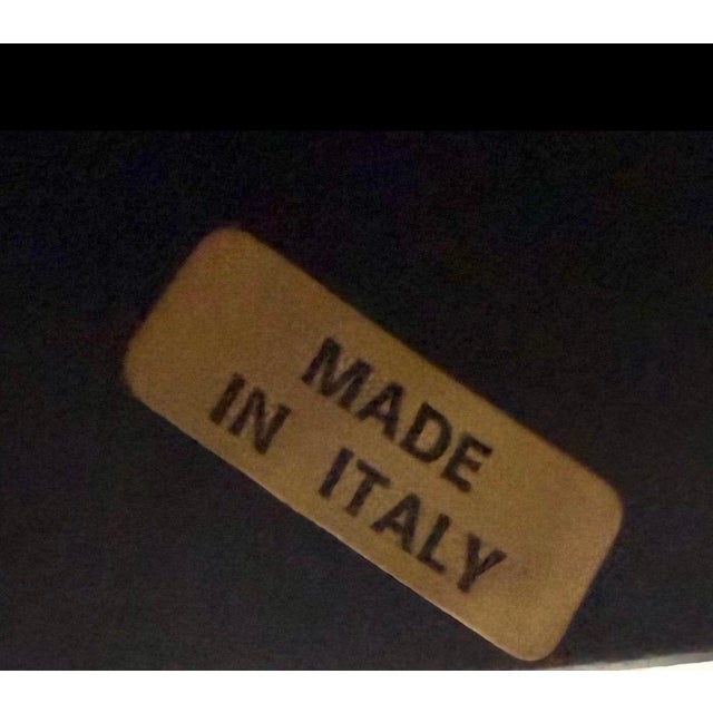 Vintage Italian Modern Black Lacquered Dining Chairs - Set of 8 For Sale - Image 9 of 9