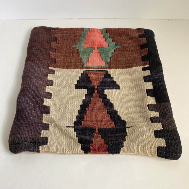 Vintage Kilim Rug Pillow Cushion Cover Moroccan Style Aztec Print Textile A fantastic vintage bohemian style piece. This...