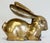 Large vintage brass bunny rabbit figure. Great presence and scale, ideal as decorative accessory, bookend or even charming...
