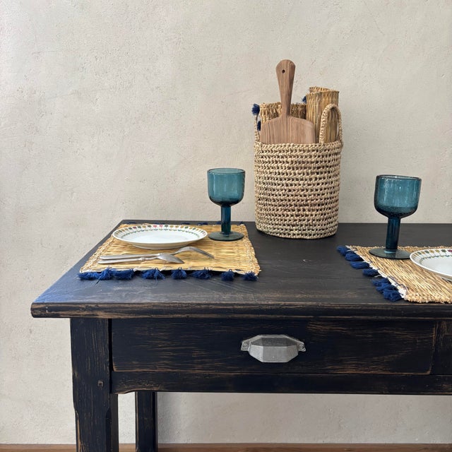 Black Black Table with Two Drawers For Sale - Image 8 of 9