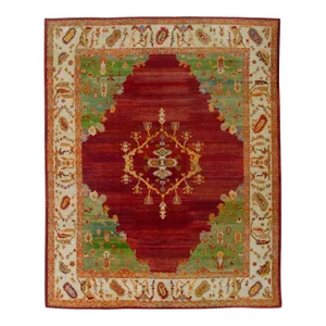 Early 21st Century Old Wool Turkish Oushak Rug 12'10" X 15'11"