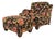 Smith Brothers of Berne Contemporary Lounge Chair and Ottoman in Paisley Upholstery For Sale