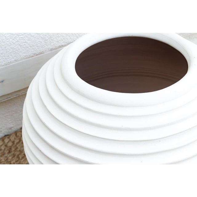 Modern White Mediterranean Beehive Planter For Sale - Image 4 of 9