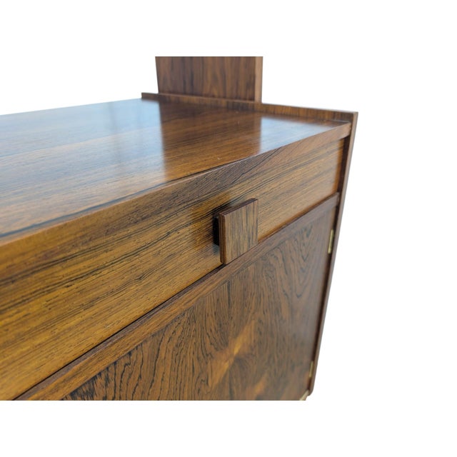 Glass Vintage Mobile Bar in Teak, 1960s, Set of 4 For Sale - Image 7 of 18
