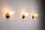 Mid-Century Modern Vintage Brass Sconces with Decorated Yellow Glass Shades, 1960s, Set of 3 For Sale - Image 3 of 18