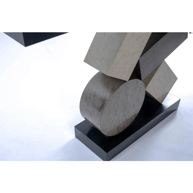 Black Grey and Black Stack Console by Aymeric Lefort For Sale - Image 8 of 18