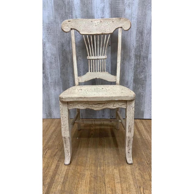 Vintage Farmhouse Style Distressed Dining Chairs - Set of 5 For Sale In Chicago - Image 6 of 10