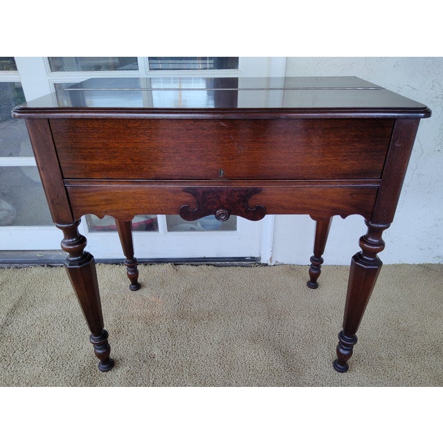 1920s 1920s Victorian Mahogany Spinet Desk For Sale - Image 5 of 15
