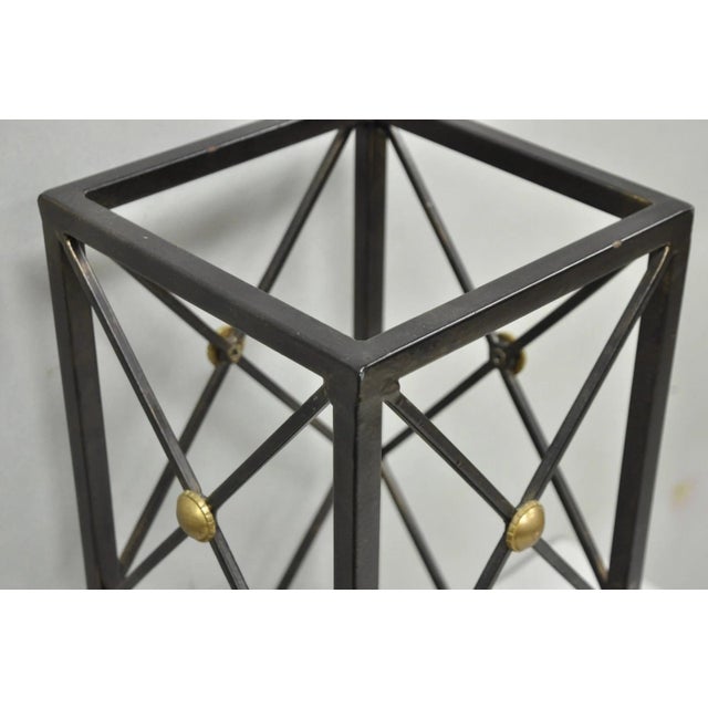 Metal Contemporary Italian Neoclassical Style Iron X- Form Umbrella Cane Stand For Sale - Image 7 of 11