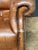 Large English Wing Back Chair of Tufted Tanned Leather With Nail-Head Trim For Sale - Image 11 of 16