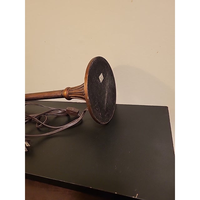 Plastic 1960s - 1970s Copper Lucite Art Deco Torchiere Table Lamp For Sale - Image 7 of 12