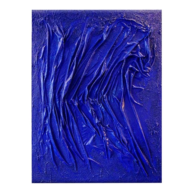 Duke Windsor, Abstract Mixed Media Painting, "Blue No. 19 - Morning Torment" For Sale