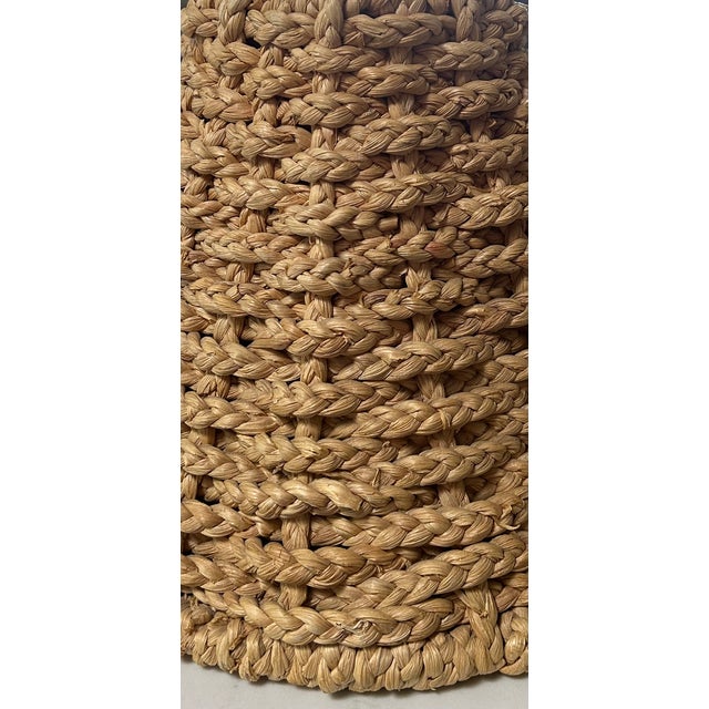 Vintage Coastal Chic Handwoven Raffia Seagrass Lampshades- a Pair For Sale In Palm Springs - Image 6 of 7