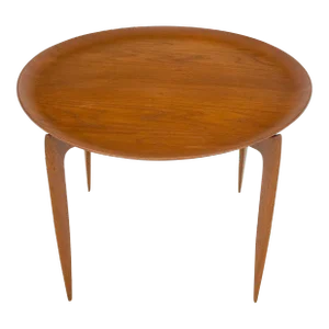 Fritz Hansen Danish Mid-Century Modern Folding Coffee Table Stand Tray Top