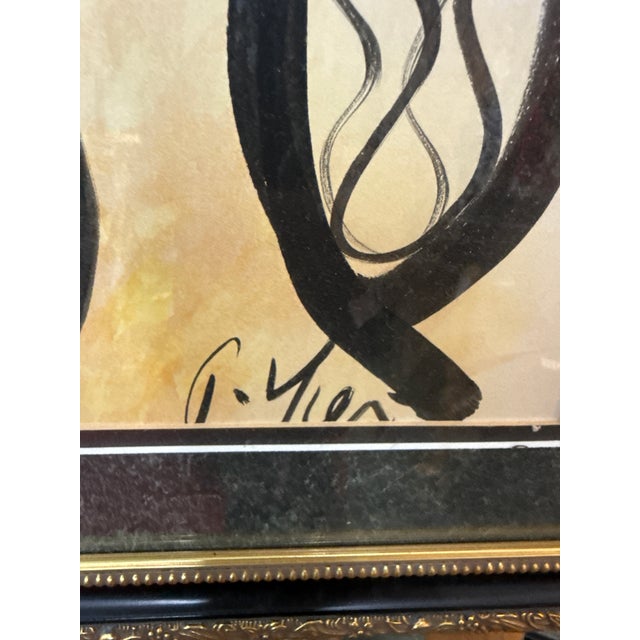1970s 1970s Peter Keil Original Abstract Fashion Painting For Sale - Image 5 of 6