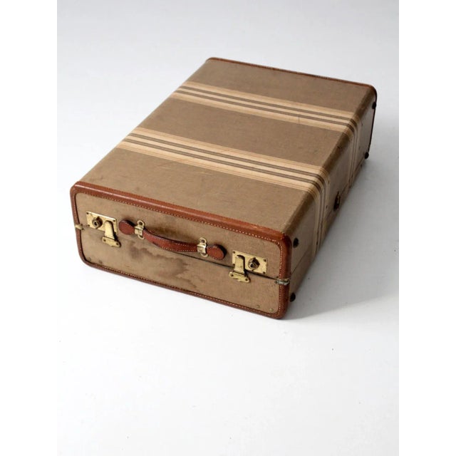 Vintage Striped Wardrobe Suitcase Chairish