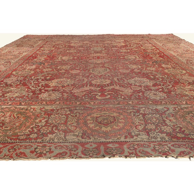 Traditional Late 19th Century Indian Agra Rug, 12'04 X 15'10 For Sale - Image 3 of 10