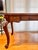 Late 20th Century Traditional Carved Wood Executive Desk With Leather Top & Marble Inlay For Sale In Miami - Image 6 of 11