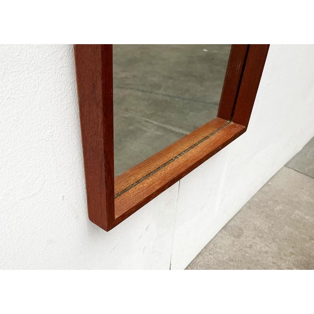 Mid-Century German Minimalist Teak Mirror from Zier-Form, 1960s For Sale - Image 9 of 18