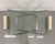 Contemporary Vintage Stainless Steel & Glass Serving Table With Horn Handles For Sale - Image 3 of 7