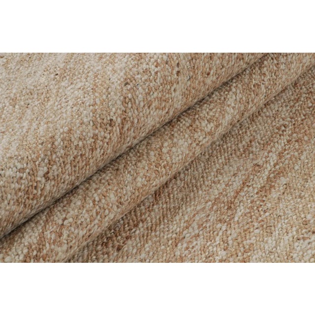 Textile Rug & Kilim’s Custom Modern Kilim Rug in Brown & White For Sale - Image 7 of 7