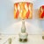 1980s Double Gourd Crackle Ceramic Table Lamps, New Flame Shades - A Pair For Sale - Image 9 of 11