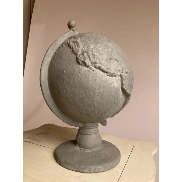 Mid 20th Century Serge Roche Style Plaster Globe of the Earth For Sale - Image 11 of 13