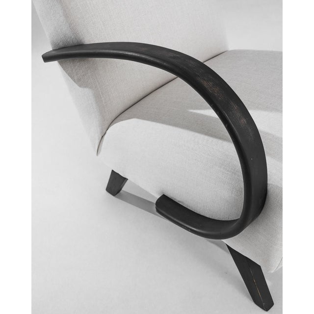 Mid-Century Modern 1950s Czech Wooden Armchair by J. Halabala For Sale - Image 3 of 5