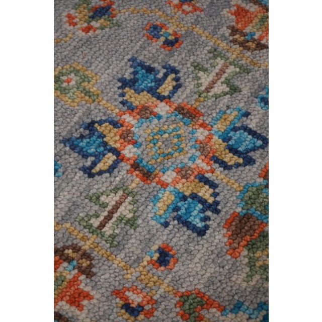 Textile Hand Knotted Approx: 2x10 Wool Runner Oriental Rug For Sale - Image 7 of 9