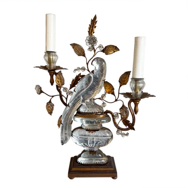 Table Lamps with Parrots and Urns from Maison Baguès, 1950s, Set of 2 For Sale - Image 3 of 6