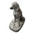 Vintage Weathered Cast Iron Seated Hound Dog Statue For Sale