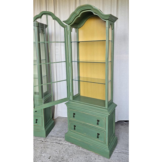 Wood Green MCM Curio Cabinet, Display Cabinet Boho Style, 1950's #1 For Sale - Image 7 of 15